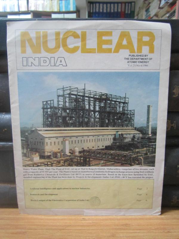 Nuclear India - Vol 25 / No 4 / 1986 - Published by The Department of Atomic Energy