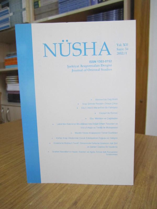 NÜSHA Şarkiyat Araştırmaları Dergisi - Sayı 34 - 2012/I