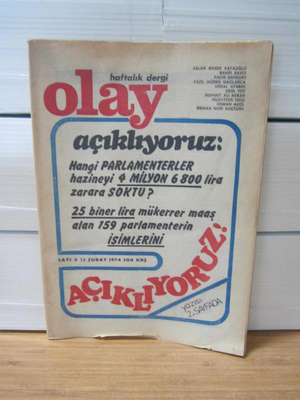 OLAY Haftalık Dergi - 25 Şubat 1974 - Sayı 4