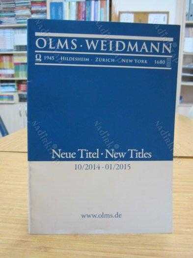 Olms Weidmann - Neue Titel / New Titles - 10/2014 - 01/2015