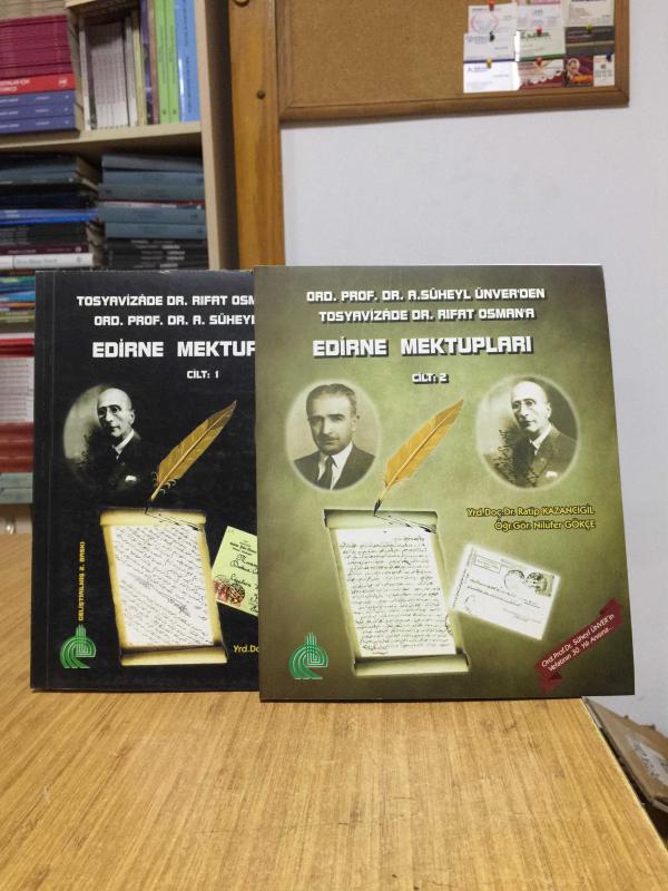 Ord. Prof. Dr. A. Süheyl Ünver'den Tosyavizade Dr. Rıfat Osman'a EDİRNE MEKTUPLARI (2 CİLT TAKIM)