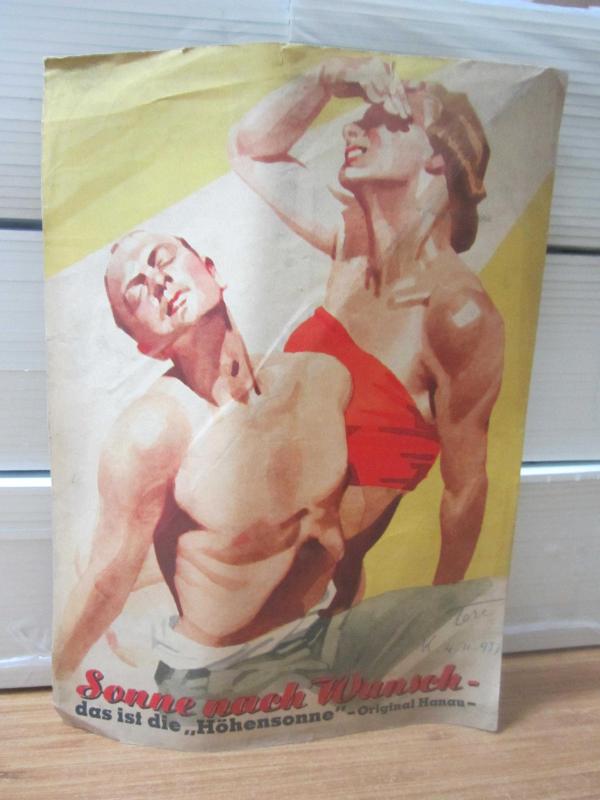 Original Hanau Höhensonne - Der prominente Plakatkünstler Ludwig Hohlwein gestaltete 1937 einen Werbeprospekt für die Marke Original Hanau Höhensonne