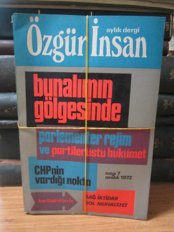 Özgür İnsan Dergisi - 1972'den 1975'e Kadar Yayınlanmış 12 Farklı Sayı Mevcut (Sayılar Açıklamada)