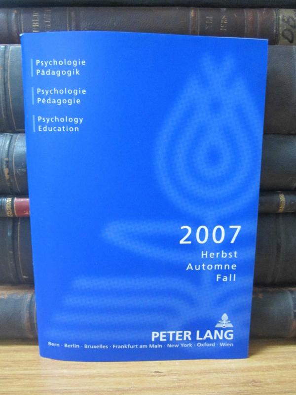 Peter Lang - 2007 Fall - Psychology Education