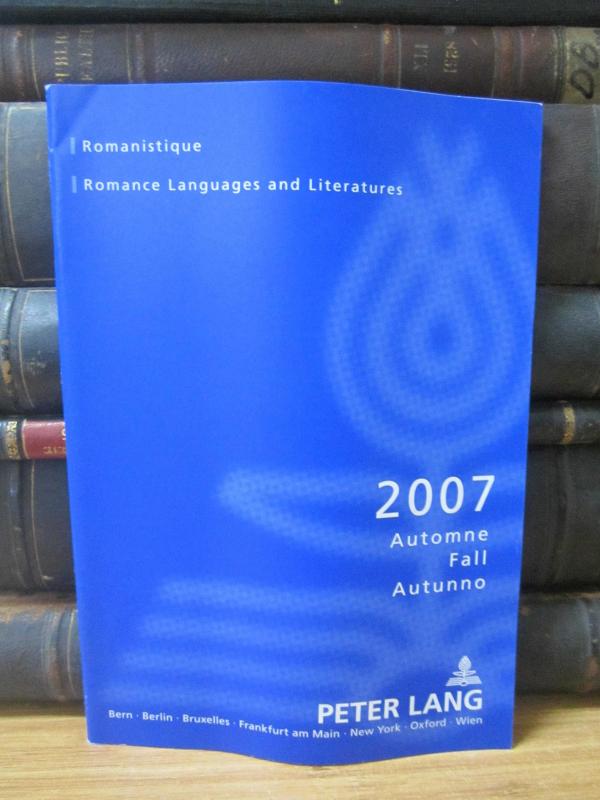 Peter Lang - 2007 Fall - Romance Languages and Literatures
