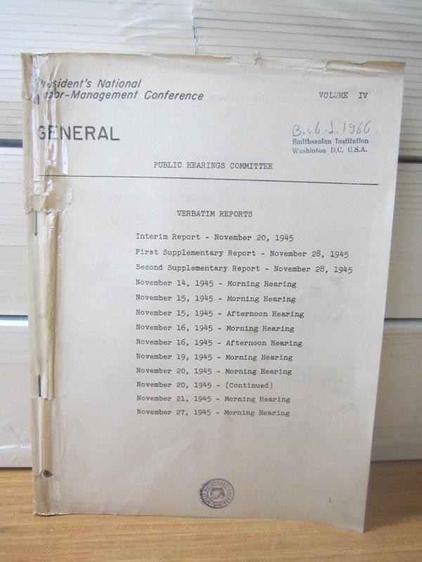 President's National Labor-Management Conference Public Hearing Committee - Doc 93 - Nov 20, 1945 - Volume IV