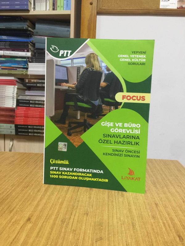 PTT Gişe ve Büro Personeli Sınavlarına Özel Hazırlık Focus Soru Bankası Liyakat Yayınları