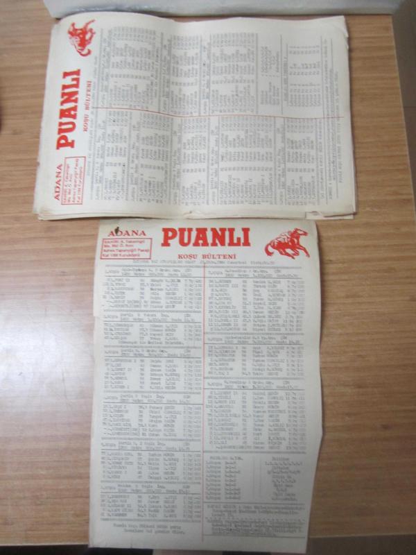 PUANLI KOŞU BÜLTENİ ( A. Tabanlıgil ) İstanbul Yaz At Yarışları - 27 Ekim 1984 ve 1 Aralık 1984 Tarih 67-79 Arası (72.Sayı YOK) 12 Sayı TAKIM