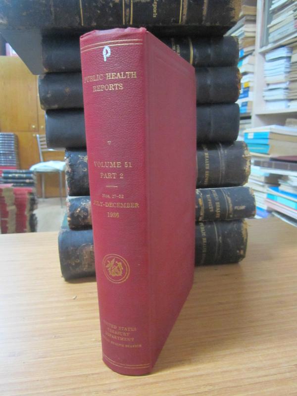 Public Health Reports by The United States Public Health Service - Vol 51 - Part 2 (July December 1936)