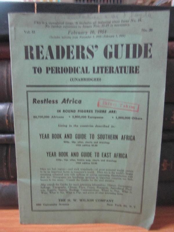 Readers' Guide to Periodical Literature - Vol 53 No 20 - February 10, 1954