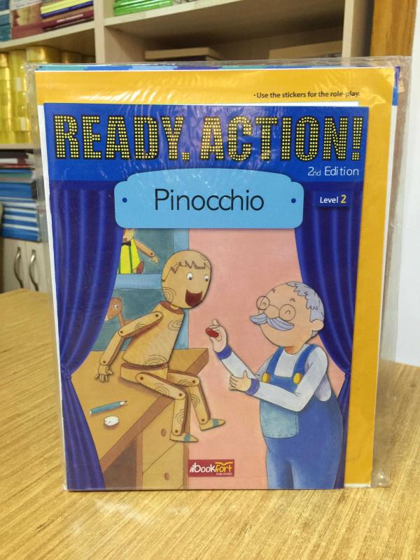Ready Action Level 2 Pinocchio with Workbook & Stickers Bookfort Publishing