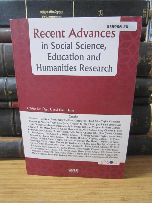 Recent Advances in Social Science Education and Humanities Research