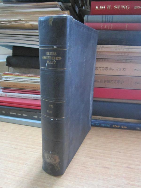 Reichs-Gesundheitsblatt 1930 - Erster Jahrgang Nr 1 - Deutsches Reich