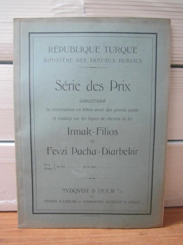 Republique Turque Ministere de Travaux Publics - Serie des Prix Irmak - Filios et Fevzi Pacha - Diarbekir 1928