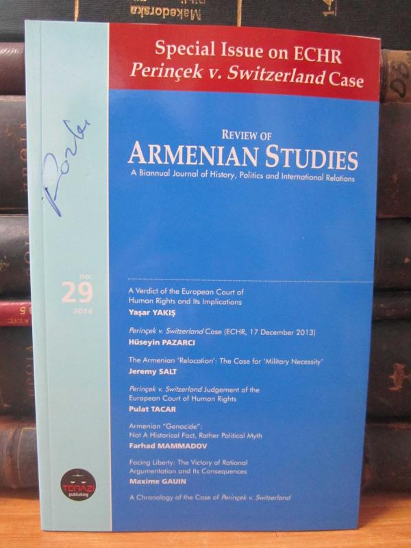 Review of Armenian Studies Issue 29 - Special Issue on ECHR - Perinçek v. Switzerland Case