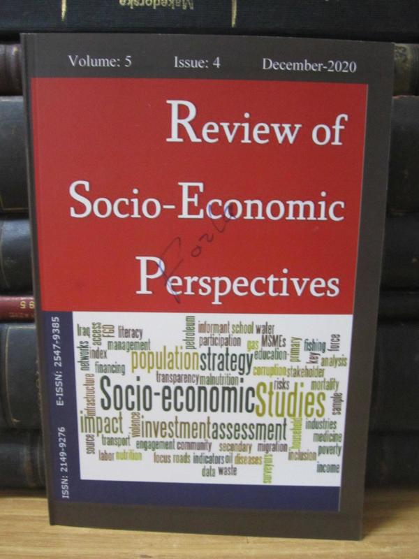 Review of Socio-Economic Perspectives - Vol 5 Issue 4 - December 2020