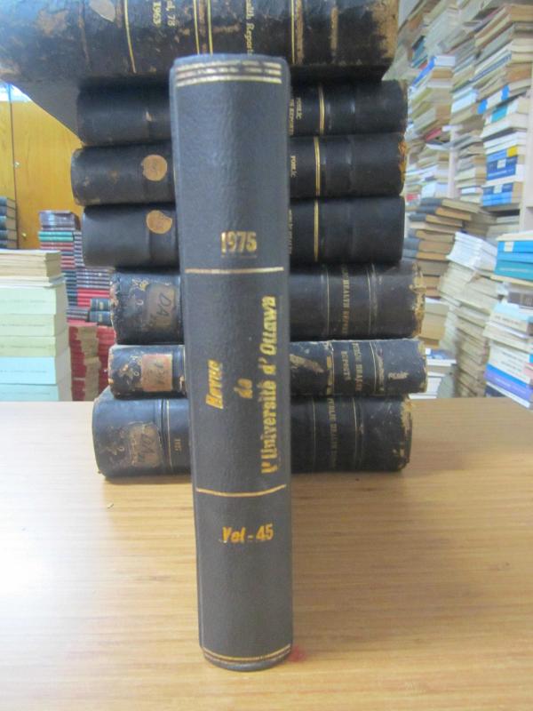 Revue de l'Universite d'Ottawa - 1975 quarante-cinquieme annee