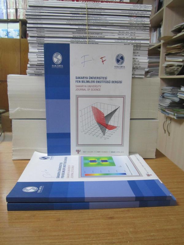 Sakarya Üniversitesi Fen Bilimleri Enstitüsü Dergisi - 2013 Yılı Tüm Sayılar TAKIM Cilt 17 Sayı 1-2-3