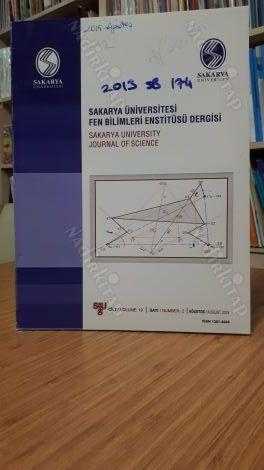 Sakarya Üniversitesi Fen Bilimleri Enstitüsü Dergisi - Cilt 19 Sayı 2 - Ağustos 2015