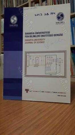 Sakarya Üniversitesi Fen Bilimleri Enstitüsü Dergisi - Cilt 19 Sayı 3 - Aralık 2015