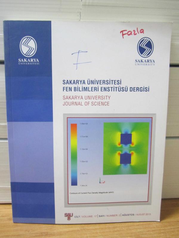 Sakarya Üniversitesi Fen Bilimleri Enstitüsü Dergisi Cilt 17 Sayı 2 - Ağustos 2013