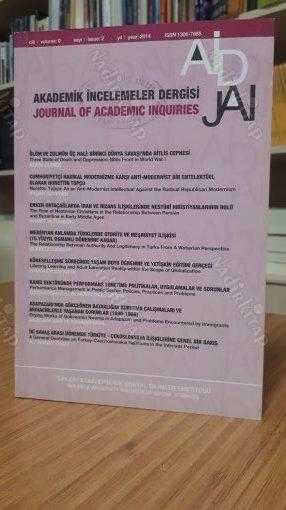 Sakarya Üniversitesi Sosyal Bilimler Enstitüsü - Akademik İncelemeler Dergisi Cilt 9 Sayı 2 - Yıl 2014