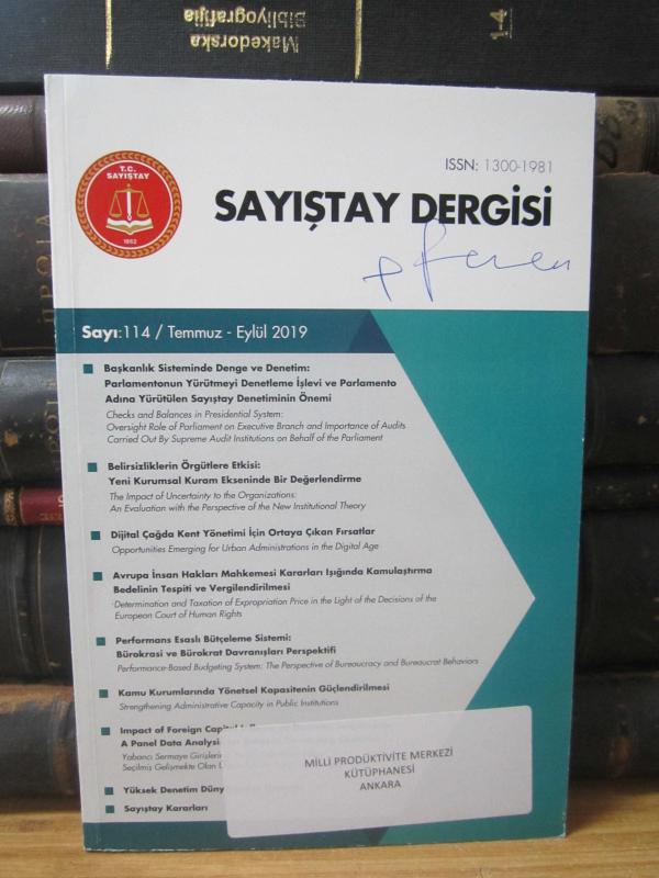Sayıştay Dergisi - Sayı 114 - Temmuz Eylül 2019
