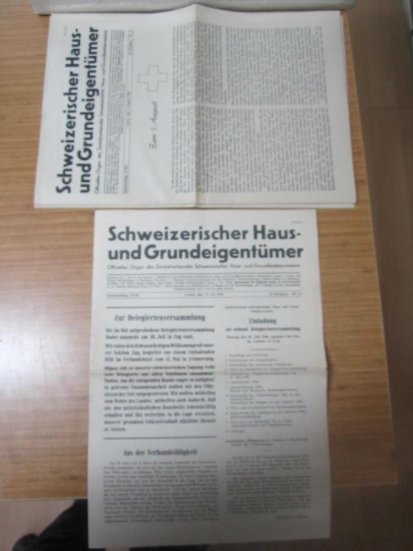 Schweizerischer Haus und Grundeigentümer Offizielles Organ des Zentralverbandes Schweizerischer Haus und Grundbesitzervereine - 1940 Nr. 14-15-16-17