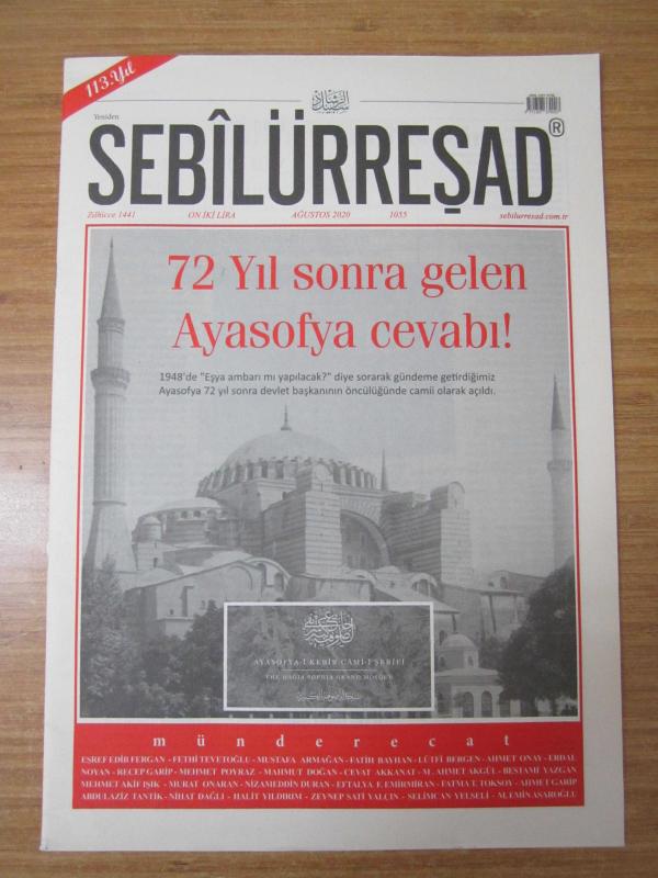 Sebilürreşad Dergisi - Sayı 1055 - Ağustos 2020