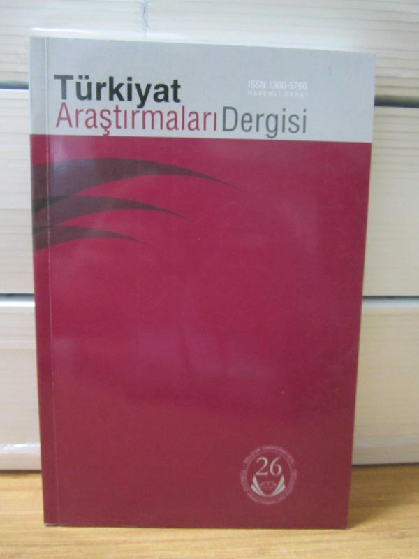 Selçuk Üniversitesi Türkiyat Araştırmaları Enstitüsü Dergisi - Sayı 26 - Yıl 2009