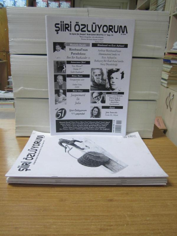 Şiiri Özlüyorum Dergisi - 2013 Yılı Tüm Sayılar TAKIM 6 Sayı (Sayılar: 51-56 ve Arası Mevcut)