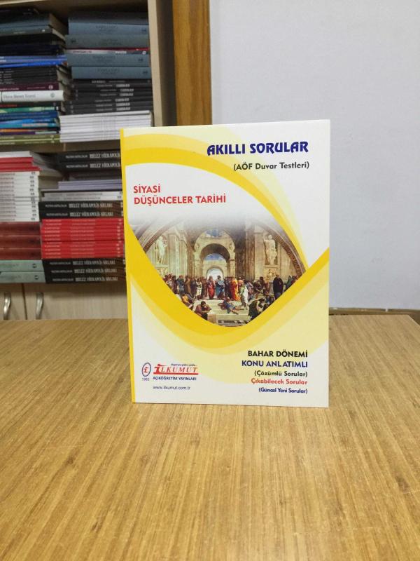 Siyasi Düşünceler Tarihi Akıllı Sorular AÖF Duvar Testleri / İlkumut Açıköğretim Yayınları