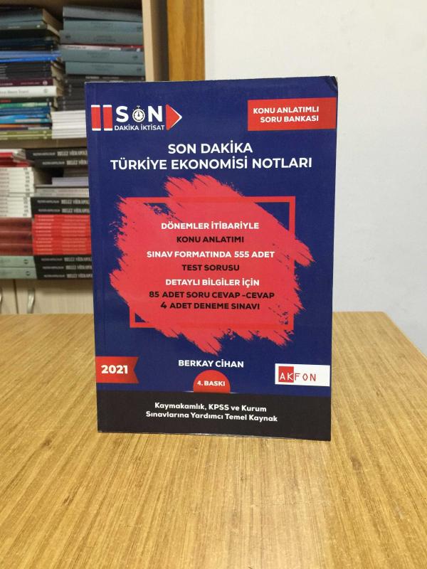 Son Dakika Türkiye Ekonomisi Notları Akfon Yayınları (4.Baskı) 2021