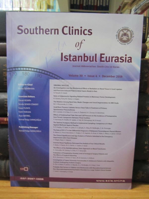 Southern Clinics of Istanbul Eurasia 2019 Volume 30 Issue 3