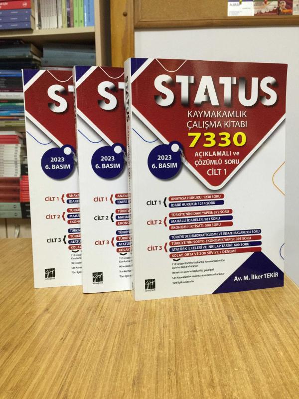 STATUS Kaymakamlık Çalışma Kitabı 7330 Açıklamalı Çözümlü Soru 3 CİLT TAKIM Gazi Kitabevi Yayınları [6.Baskı]