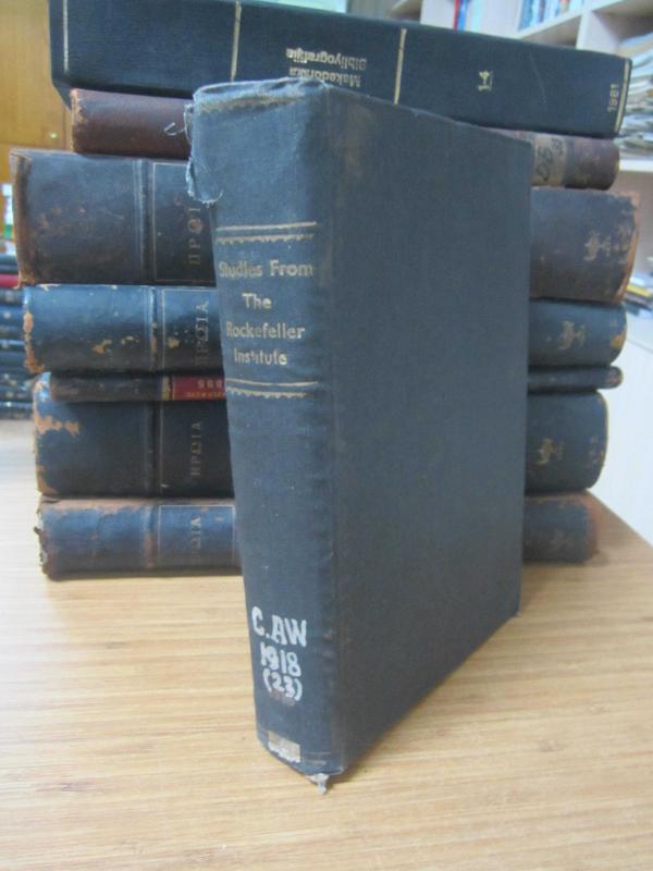 Studies From The Rockefeller Institute For Medical Research - Reprints Volume XXIII - 1916