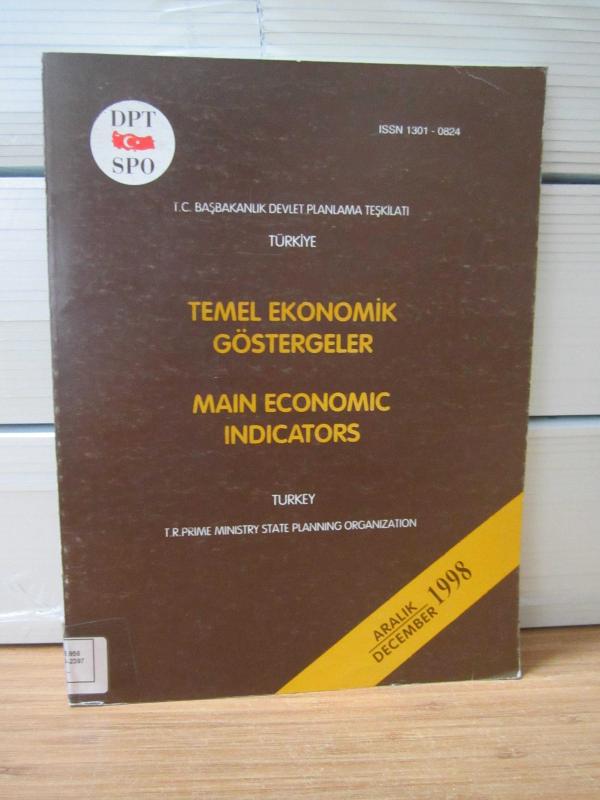 T.C. Başbakanlık Devlet Planlama Teşkilatı - Temel Ekonomik Göstergeler - Aralık 1998