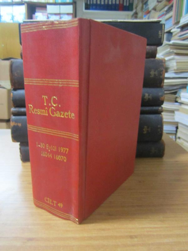 T.C.Resmi Gazete  - 1 - 30 Eylül 1977  Sayı 16044 - 16070 Ciltli