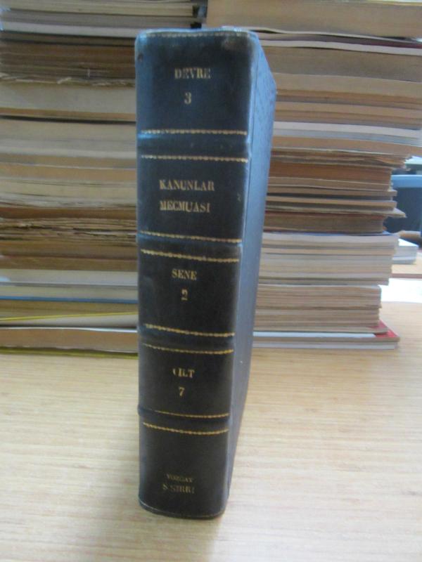 TBMM Kanunlar Mecmuası Cilt 7 Devre 3 İçtima 2 1929 - Ciltli