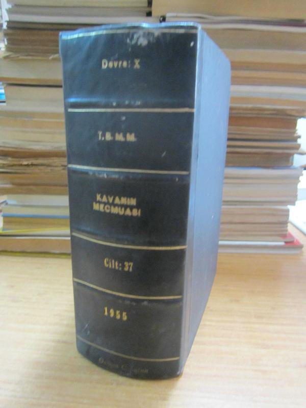TBMM Kavanin Mecmuası Cilt 37 Devre X İçtima F ve 1 1955 - Ciltli