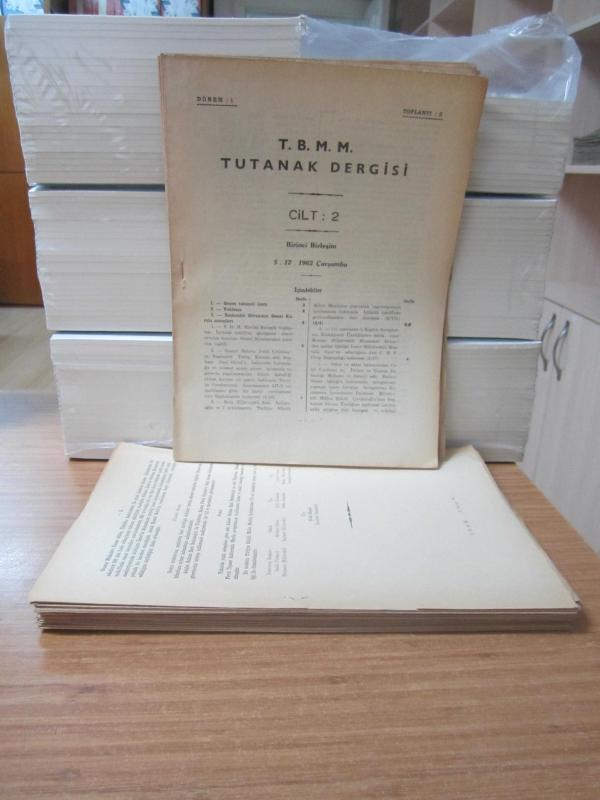 TBMM TUTANAK DERGİSİ - 1.DÖNEM 2.TOPLANTI 2.CİLT / 1962 YILI 9 ADET (1-3-4-5-6-7-8-9-10) BİRLEŞİM TUTANAKLARI