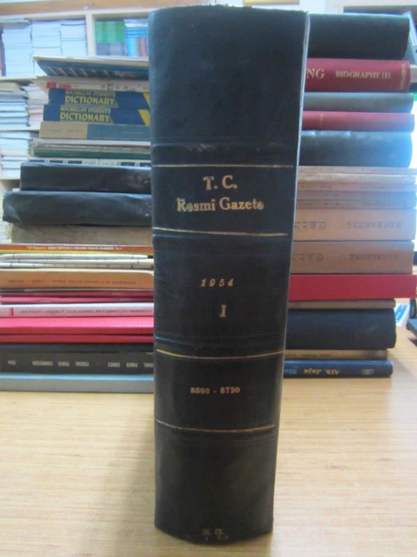 TC Resmi Gazete - 4 Ocak 1954 Sayı 8598 -  8720 - Ciltli
