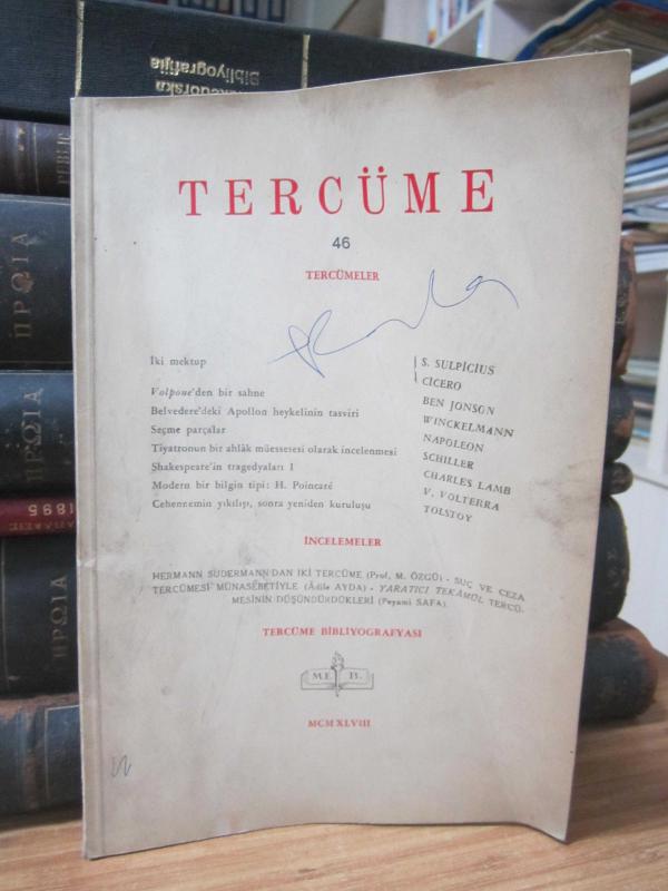 Tercüme Dergisi - Cilt 8 Sayı 46 - Temmuz Ağustos 1948