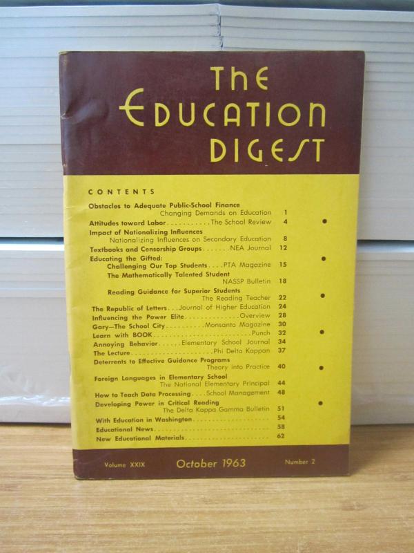 The Education Digest - Vol XXIX  No 2- October 1963