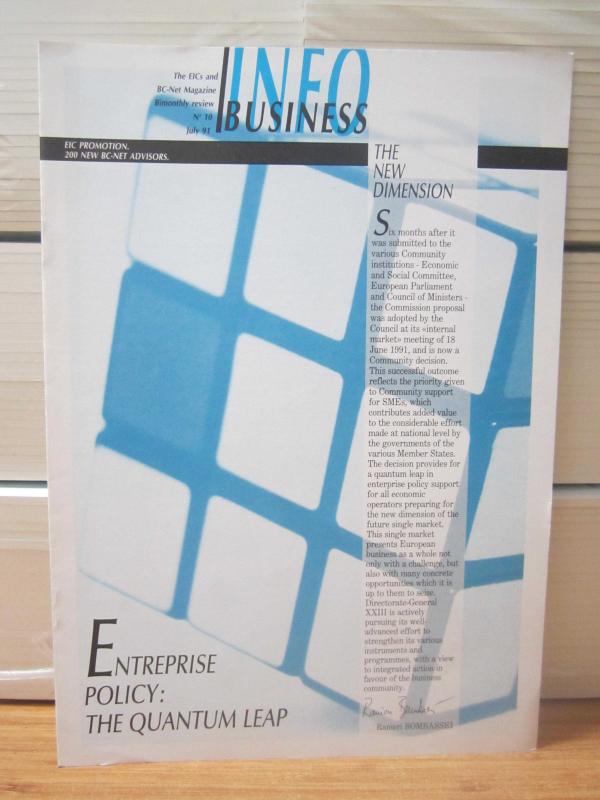 The EICs and BC-Net Magazine Bimonthly Review - No 10 - July 1991 [ Entreprise Policy: The Quantum Leap ]