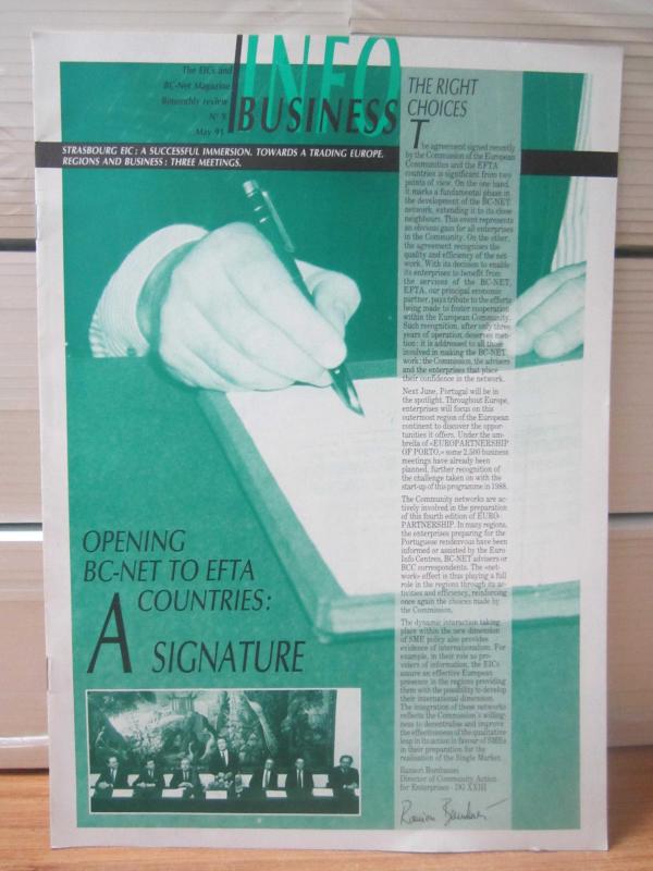 The EICs and BC-Net Magazine Bimonthly Review - No 9 - May 1991 [ Opening BC-NET to EFTA Countries: A Signature ]