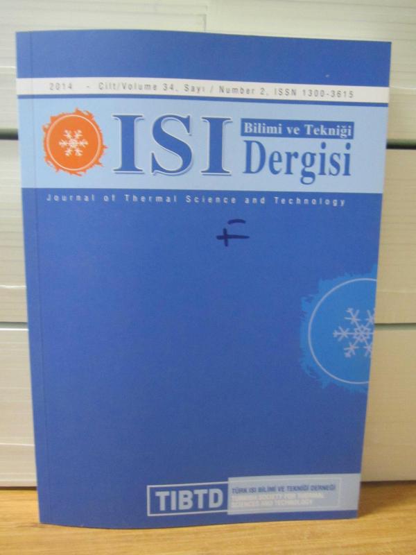 TIBTD Türk Isı Bilimi ve Tekniği Derneği Isı Bilimi Ve Tekniği Dergisi Cilt 34 Sayı 2