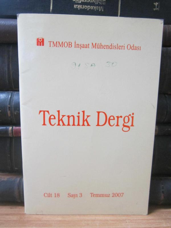 TMMOB İnşaat Mühendisleri Odası Teknik Dergi - Cilt 18 Sayı 3 - Temmuz 2007