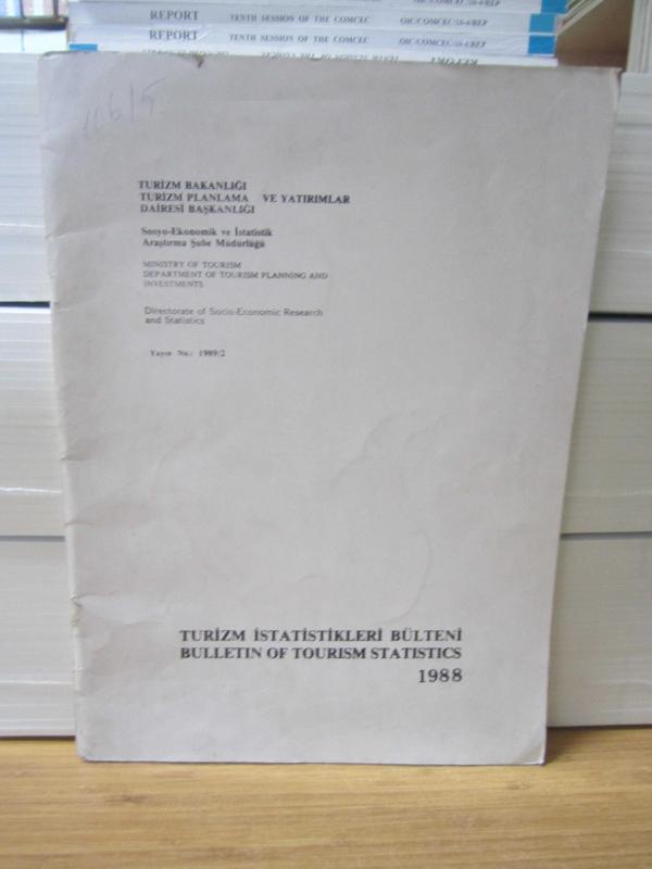 Turizm İstatistikleri Bülteni - Bulletin of Tourism Statistics 1988 - Yayın No 1989 - 2