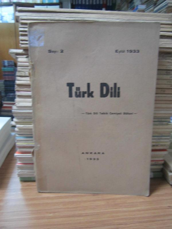 Türk Dili  - Sayı 2 - Eylül 1933